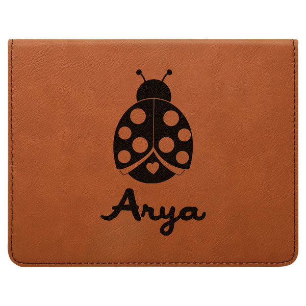 Ladybugs & Gingham Leatherette 4-Piece Wine Tool Set Flat