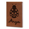 Ladybugs & Gingham Leatherette Journal - Large - Double Sided (Personalized)