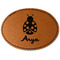 Ladybugs & Gingham Faux Leather Iron On Patch - Oval (Personalized)