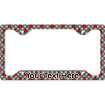 Ladybugs & Gingham License Plate Frame - Style C (Personalized)