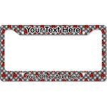 Ladybugs & Gingham License Plate Frame - Style B (Personalized)