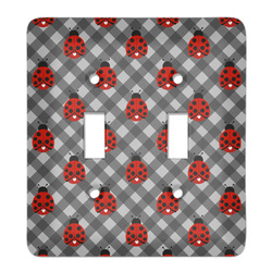 Ladybugs & Gingham Light Switch Cover (2 Toggle Plate)
