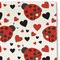 Ladybugs & Gingham Linen Placemat - DETAIL