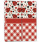 Ladybugs & Gingham Linen Placemat - Folded Half (double sided)