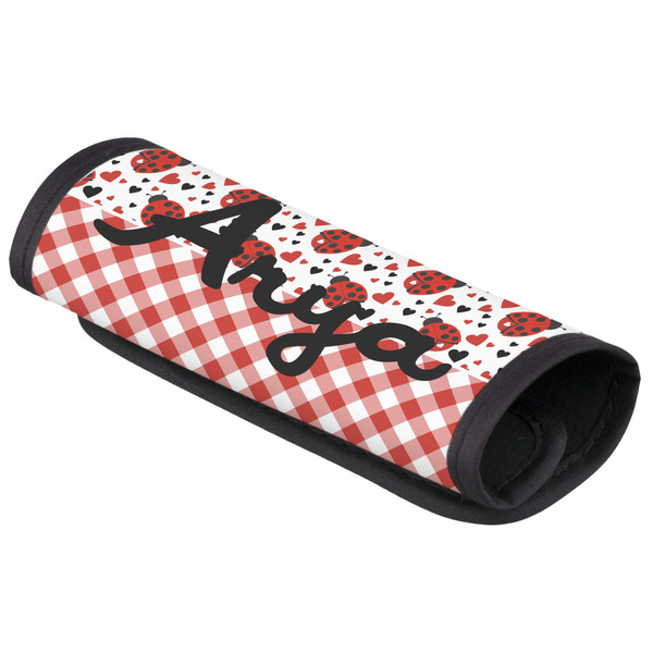 Custom Ladybugs & Gingham Luggage Handle Cover (Personalized)