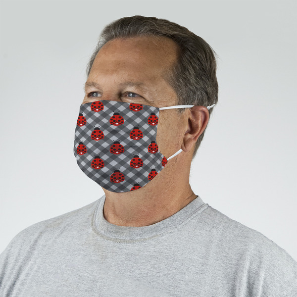 Ladybugs & Gingham Mask - Quarter View on Guy