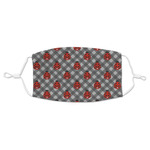 Ladybugs & Gingham Adult Cloth Face Mask - Standard