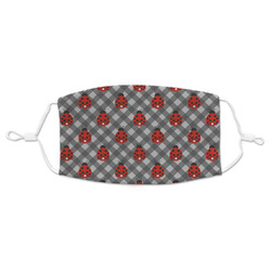 Ladybugs & Gingham Adult Cloth Face Mask - Standard (Personalized)