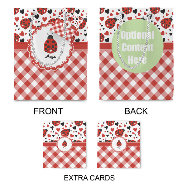 Ladybugs & Gingham Medium Gift Bag - Approval