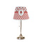 Ladybugs & Gingham Poly Film Empire Lampshade - On Stand