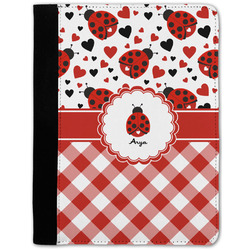 Ladybugs & Gingham Notebook Padfolio w/ Name or Text
