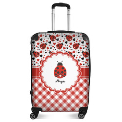 Ladybugs & Gingham Suitcase - 24" Medium - Checked (Personalized)