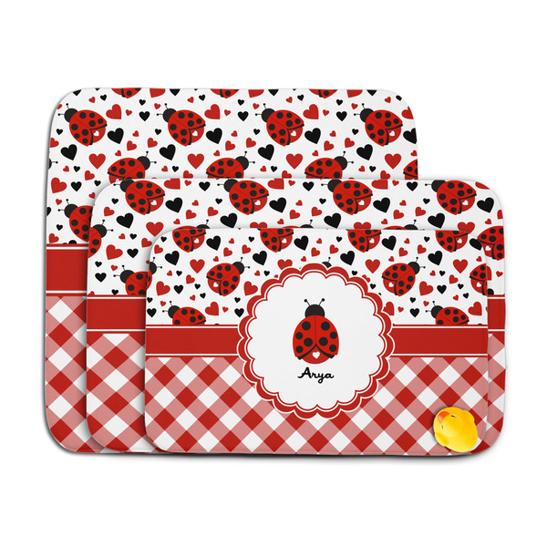 Ladybugs & Gingham Memory Foam Bath Mat - MAIN PARENT
