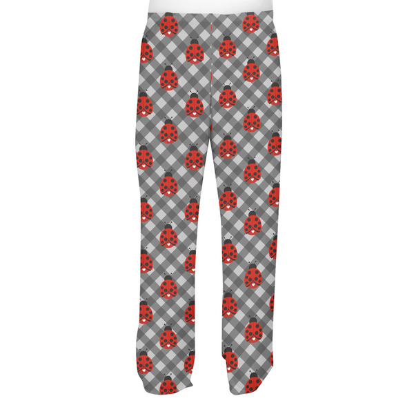 Ladybugs & Gingham Men's Pjs Back - on model