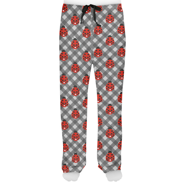 Ladybugs & Gingham Men's Pjs Front - on model