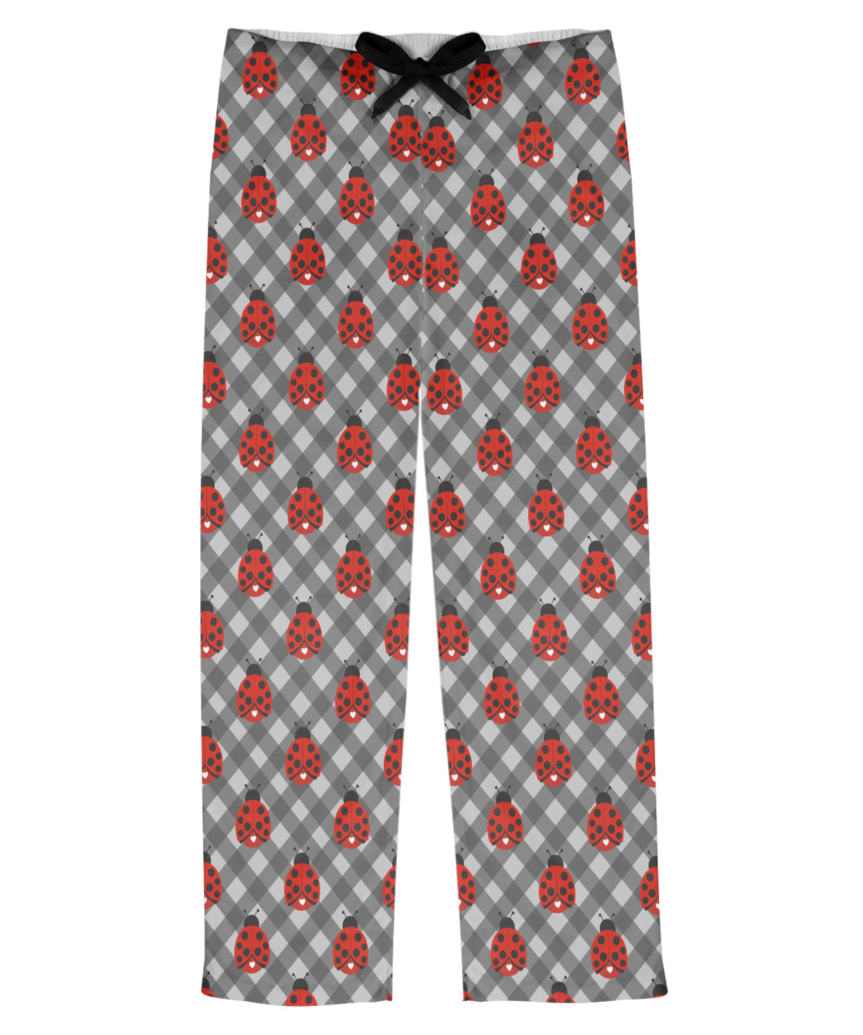 Ladybugs & Gingham Mens Pajama Pants S (Personalized) YouCustomizeIt