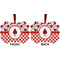 Ladybugs & Gingham Metal Benilux Ornament - Front and Back (APPROVAL)