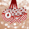 Ladybugs & Gingham Metal Ornaments - Double Sided w/ Name or Text
