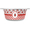 Ladybugs & Gingham Stainless Steel Dog Bowl - Large (Personalized)