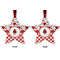 Ladybugs & Gingham Metal Star Ornament - Front and Back