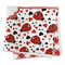 Ladybugs & Gingham Microfiber Dish Rag - FOLDED (square)