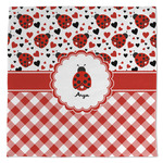 Ladybugs & Gingham Microfiber Dish Towel (Personalized)