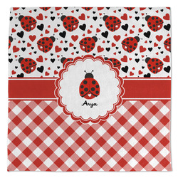 Ladybugs & Gingham Microfiber Dish Towel (Personalized)