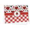 Ladybugs & Gingham Microfiber Dish Towel - FOLDED HALF