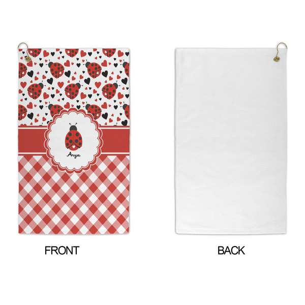 Ladybugs & Gingham Microfiber Golf Towels - APPROVAL