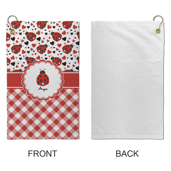 Ladybugs & Gingham Microfiber Golf Towels - Small - APPROVAL