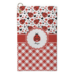 Ladybugs & Gingham Microfiber Golf Towel - Small (Personalized)