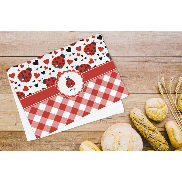 Ladybugs & Gingham Microfiber Kitchen Towel - LIFESTYLE