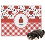 Ladybugs & Gingham Dog Blanket - Regular (Personalized)