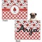 Ladybugs & Gingham Microfleece Dog Blanket - Regular - Front & Back