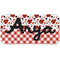 Ladybugs & Gingham Mini/Bicycle License Plate (2 Holes) (Personalized)
