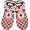 Ladybugs & Gingham Neoprene Oven Mitts - Set of 2 w/ Name or Text