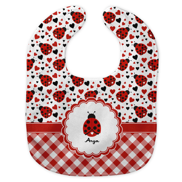 Ladybugs & Gingham New Bib Flat Approval
