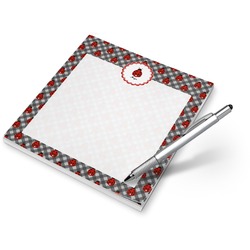 Ladybugs & Gingham Notepad (Personalized)