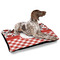 Ladybugs & Gingham Outdoor Dog Beds - Large - IN CONTEXT