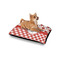Ladybugs & Gingham Outdoor Dog Beds - Small - IN CONTEXT
