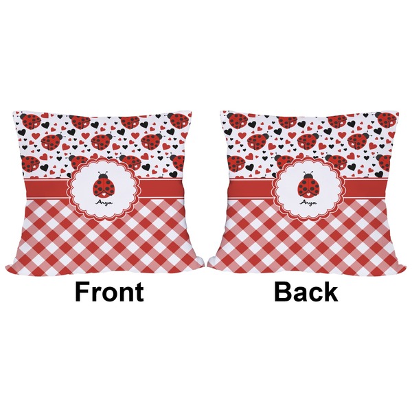 Ladybugs & Gingham Outdoor Pillow - 20x20