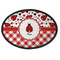 Ladybugs & Gingham Oval Patch
