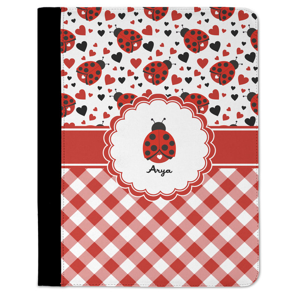 Custom Ladybugs & Gingham Padfolio Clipboard - Large (Personalized)