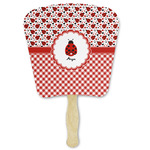 Ladybugs & Gingham Paper Fan (Personalized)