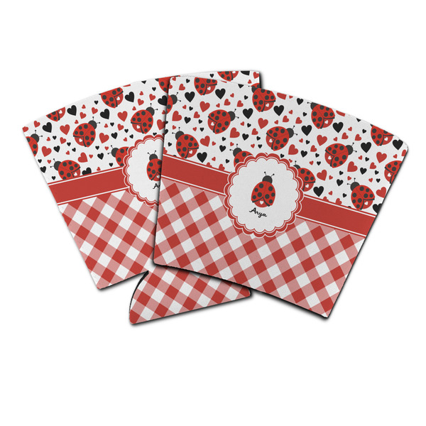 Custom Ladybugs & Gingham Party Cup Sleeve (Personalized)
