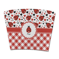 Ladybugs & Gingham Party Cup Sleeve - without bottom (Personalized)