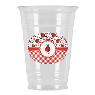 Ladybugs & Gingham Party Cups - 16oz (Personalized)
