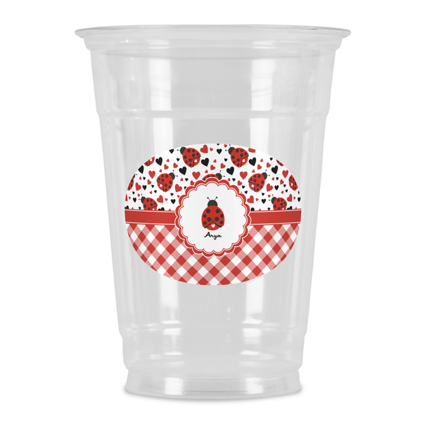 Custom Ladybugs & Gingham Party Cups - 16oz (Personalized)