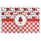 Ladybugs & Gingham Disposable Paper Placemat - Front View