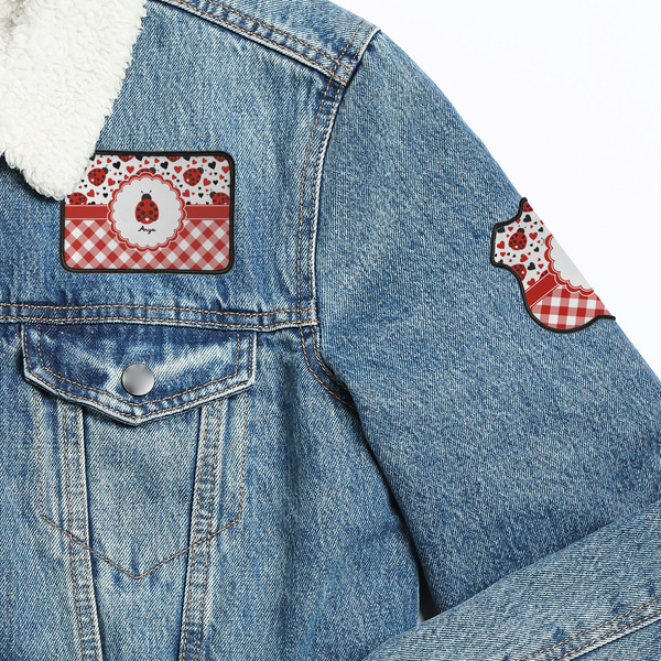 Ladybugs & Gingham Patches Lifestyle Jean Jacket Detail